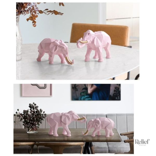 Éléphants stylisés en origami, parfaits pour la déco