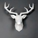 Art mural origami cerf élégant