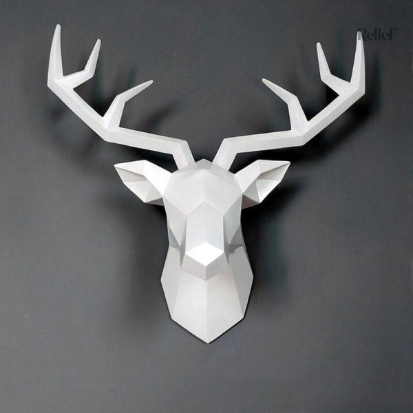 Art mural origami cerf élégant