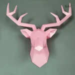 Décoration murale contemporaine cerf en origami