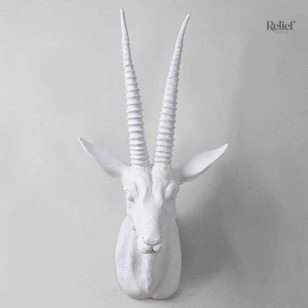 Sculpture murale antelope, ajout artistique pour la chambre