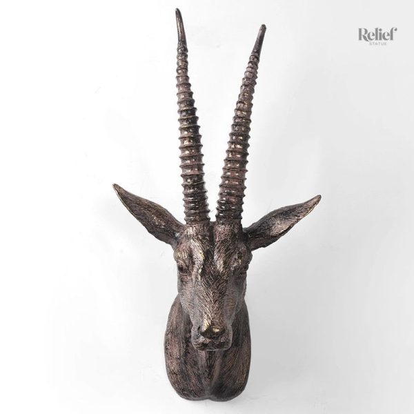 Élégante sculpture murale d'antilope pour déco personnelle