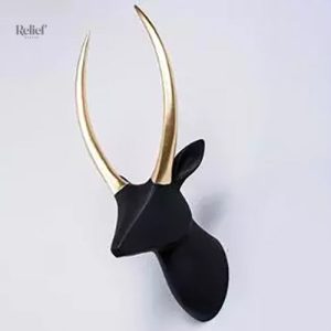 Décoration murale en forme de cerf, sculpture artistique unique