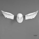 Aigle en sculpture murale, ajout artistique contemporain