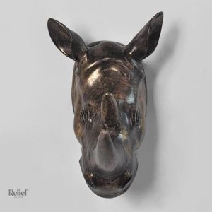 Rhinocéros décoratif en relief pour ambiance conviviale