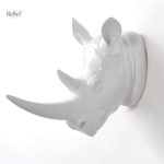 Sculpture artisanale rhinocéros pour salle à manger élégante