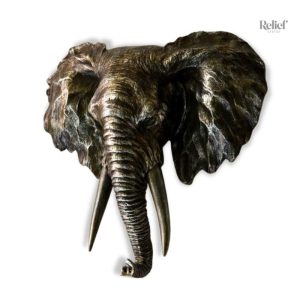 Sculpture murale éléphant pour décoration intérieure