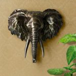 Sculpture murale décoration avec motif éléphant