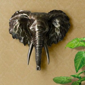 Sculpture murale décoration avec motif éléphant