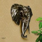 Éléphant mural en relief pour ambiance chaleureuse