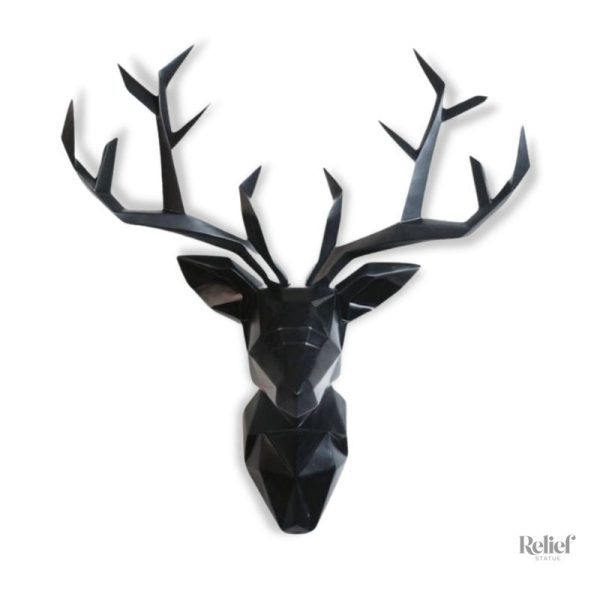 decoration-murale-salon-moderne-1 Sculpture murale cerf moderne décoration intérieure