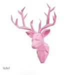 Sculpture murale en design moderne représentant un cerf