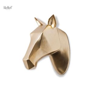 Sculpture murale cheval moderne pour décoration intérieure