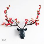 Art mural XXL - Cerf en sculpture élégante