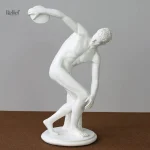 Sculpture Discobole en position dynamique, 34 cm