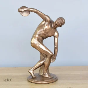 Statue contemporaine Discobole, 34 cm de hauteur