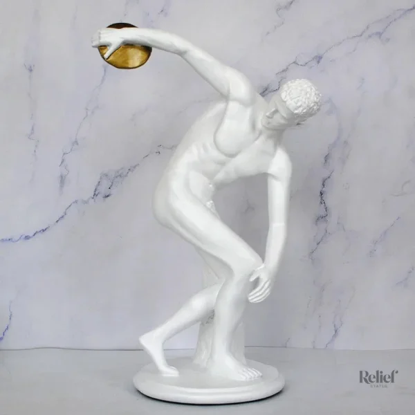 Discobole moderne en finition artistique, 34 cm