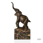Éléphant en bronze véritable 29 cm, sculpture décorative