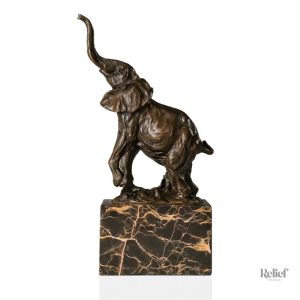 Éléphant en bronze véritable 29 cm, sculpture décorative