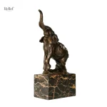 Statue en bronze d'éléphant, 29 cm, art animalier