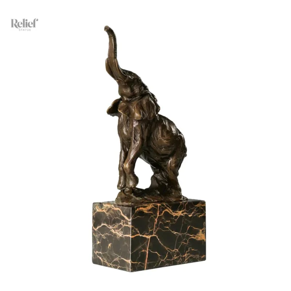 Statue en bronze d'éléphant, 29 cm, art animalier