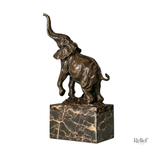 Sculpture d'éléphant en bronze, 29 cm, œuvre élégante