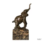 Art en bronze : éléphant 29 cm, style raffiné