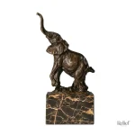 Éléphant sculpture en bronze, 29 cm, touche artistique