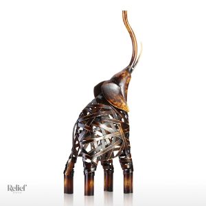 Éléphant décoratif en métal pour intérieur élégant