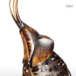 Objet déco éléphant en métal, style moderne