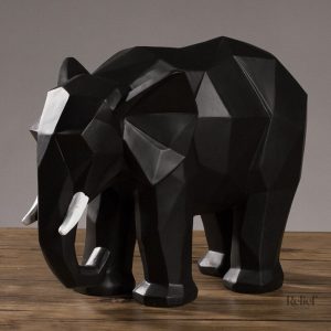 Décor éléphant en résine, statuette 21 cm pour collection