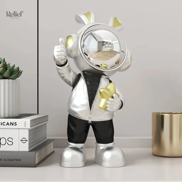 Art décoratif représentant un astronaute élégant
