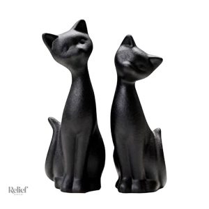 Statue en noir représentant un chat, ajout chic à votre intérieur