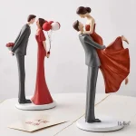Statue Couple élégante, décoration moderne pour couples