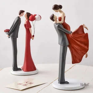 Statue Couple élégante, décoration moderne pour couples