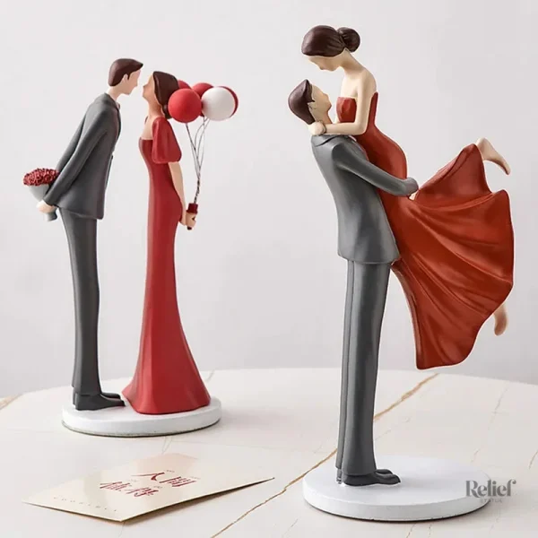 Statue Couple élégante, décoration moderne pour couples