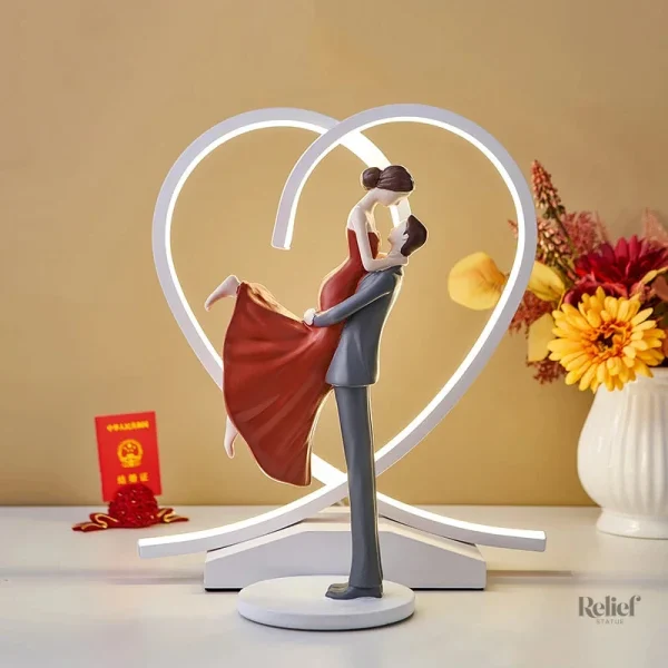 Figurine en couple, cadeau idéal pour amoureux, 30 cm