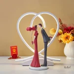 Statue décorative, représentation artistique d'un couple