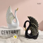 Figurine en forme de cygne, accessoire de décoration unique