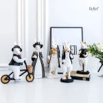 Petite statue de lapin en résine pour décoration