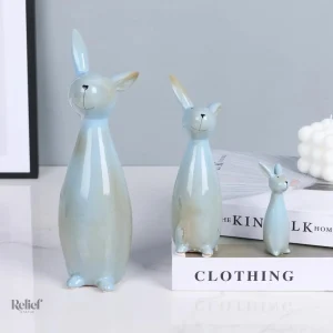 Déco lapin en statue, accessoire charmant pour intérieur