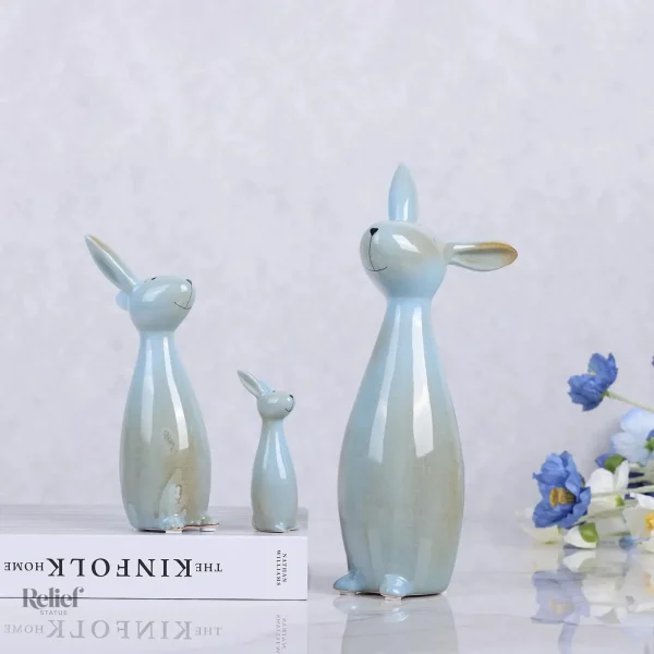 Petite figurine de lapin, élément décoratif plein de charme