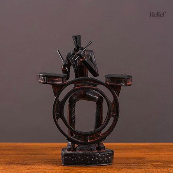 Figurine décorative d'homme musicien, style moderne