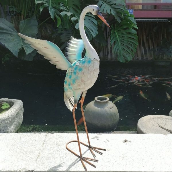 flamant-rose-blanc-70-cm-1 Statue Flamant rose blanche 70 cm pour décoration intérieure