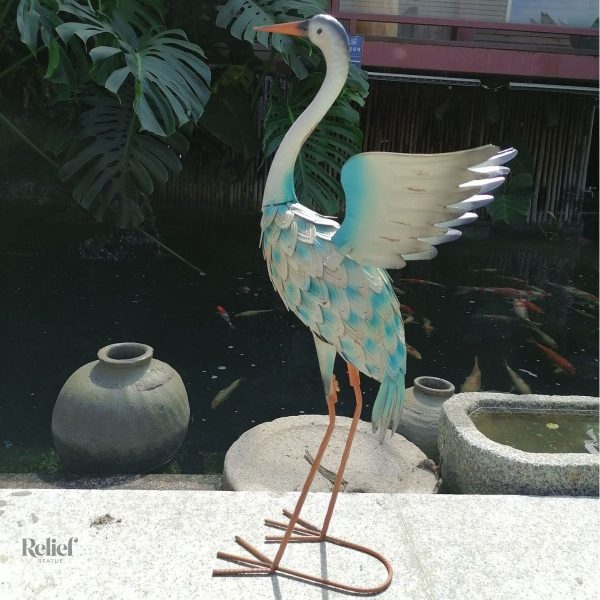 Flamant rose blanc 70 cm, accessoire de décoration unique