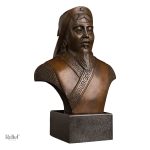 Sculpture en bronze véritable de Genghis Khan