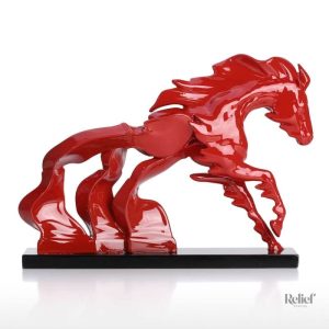 Sculpture de cheval au design surréaliste unique