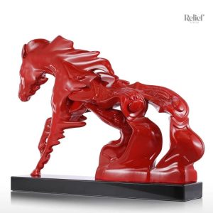 Cheval stylisé en sculpture artistique originale