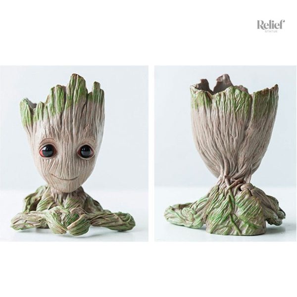 Sculpture décorative Groot : pot de fleur original et contemporain