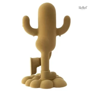 Cactus déco en résine, design contemporain, 36 cm